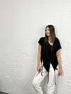 PAGOSA TASARIM SİYAH YELEK BLUZ