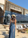PANAMA PETROL KAFTAN ELBİSE