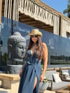 PANAMA PETROL KAFTAN ELBİSE