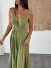 PANAMA SAGE GREEN KAFTAN ELBİSE