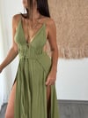 PANAMA SAGE GREEN KAFTAN ELBİSE