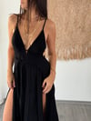 PANAMA SİYAH KAFTAN ELBİSE