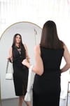 PARİS SİYAH TASARIM ELBİSE