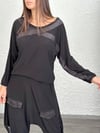 PELLA SİYAH TASARIM PANTOLON