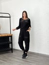 PELLA SİYAH TASARIM PANTOLON