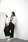 PELOS LASTİKLİ SİYAH PANTOLON