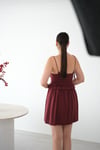 PEPLOS BORDO KISA TASARIM ELBİSE