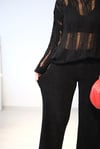 PERLA KADİFE RAHAT SİYAH PANTOLON