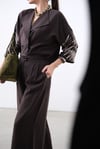 PEVA KEMERLİ KAHVE PANTOLON