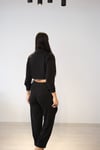 PİER LOTİ SİYAH DİKİŞ DETAYLI PANTOLON
