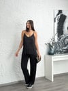 PİLE SİYAH TASARIM PANTOLON