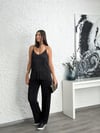 PİLE SİYAH TASARIM PANTOLON