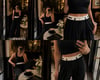 PİNTY BEYAZ KEMERLİ SİYAH PANTOLON