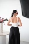 PİRE FİTİLLİ BEYAZ BODYSUİT