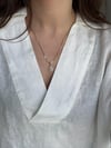 PİTİ BEYAZ UÇLU ZİNCİR KOLYE