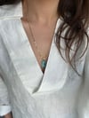 PİTİ MAVİ UÇLU ZİNCİR KOLYE
