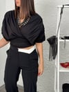POLSE SİYAH ZİNCİR KOLYE