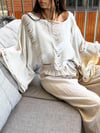 PUERTO HANDMADE SİSBEYAZI BLUZ