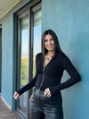 RANTA FERMUARLI SİYAH BLUZ