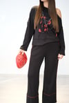 RED FLOW KIRMIZI ŞERİTLİ SİYAH PANTOLON