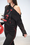 RED FLOW OMUZ DETAYLI SİYAH BLUZ