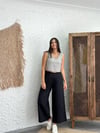 RİVA SİYAH KETEN PANTOLON