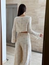 ROCİDA DESENLİ BEJ TAKIM