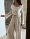 ROCİDA DESENLİ BEJ TAKIM