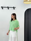 ROE İP DETAYLI NEON YEŞİL BLUZ