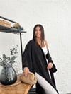 ROMEN SİYAH UZUN KAFTAN