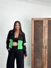 ROOK YEŞİL DETAYLI TASARIM BLUZ