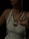 RUNO BEJ-GOLD TASARIM KOLYE