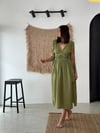 ŞAHMERAN SAGE GREEN ELBİSE