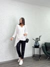 SALERNO BEYAZ ASİMETRİK BLUZ