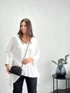SALERNO BEYAZ ASİMETRİK BLUZ
