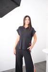 SALİNA KAPÜŞONLU SİYAH BLUZ