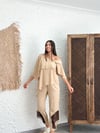 SAN POLO ASİMETRİK CAMEL BLUZ