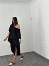 SAN POLO YIRTMAÇLI SİYAH PANTOLON