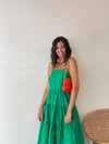SANDRA ASKILI YEŞİL ELBİSE