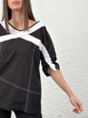 SANDRA SİYAH TASARIM BLUZ