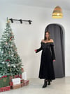 SANTA SİYAH TASARIM ELBİSE