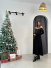 SANTA SİYAH TASARIM ELBİSE