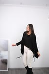 SARDES SİYAH PANÇO BLUZ