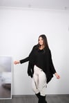 SARDES SİYAH PANÇO BLUZ