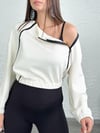 SEBA FERMUARLI KREM SWEATSHIRT