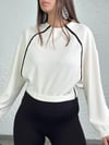 SEBA FERMUARLI KREM SWEATSHIRT