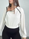 SEBA FERMUARLI KREM SWEATSHIRT