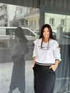SEBA OMUZ DETAYLI BEYAZ SWEATSHIRT