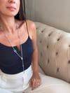 SELPY V METAL DETAYLI LACİVERT CROP
