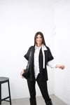 SERA SİYAH DERİ YELEK